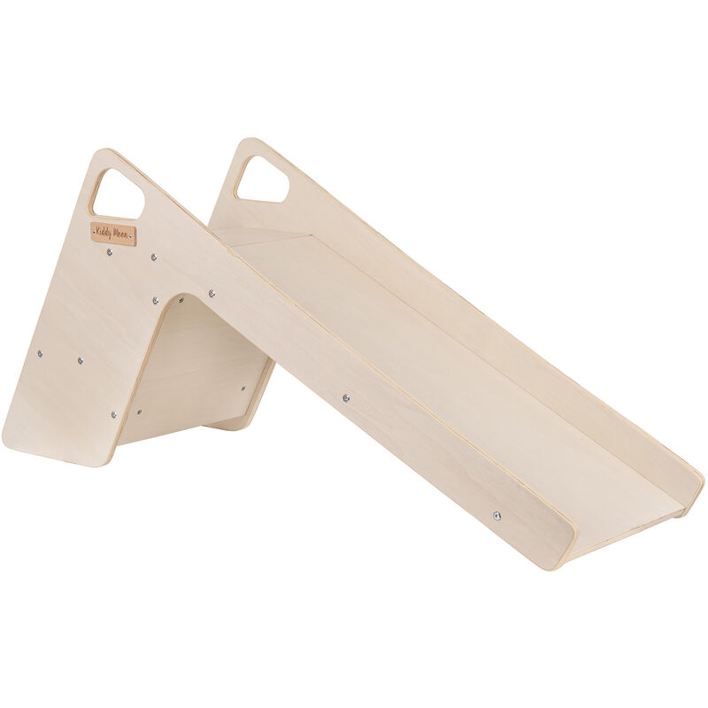 Kiddymoon - Toboggan En Bois Pour Enfants 2 En 1 Chaise Bébé, Grand, Naturel