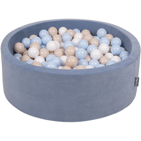 KiddyMoon 90X30cm/300 Balles ∅ 7Cm Piscine À Balles Pour Bébé Rond Fabriqué En UE