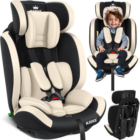 KIDIZ® Asiento de Coche para Niños Asiento de Coche para Niños Grupo 1+2+3 9-36 kg arnés de Seguridad de 5 Puntos Asiento de Coche para Niños Reposacabezas Ajustable Crece con el Niño