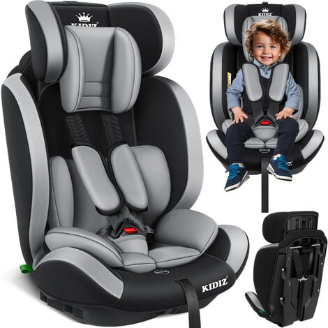 KIDIZ® Asiento de Coche para Niños  Asiento de Coche para Niños Grupo 1+2+3 9-36 kg arnés de Seguridad de 5 Puntos  Asiento de Coche para Niños  Reposacabezas Ajustable  Crece con el Niño