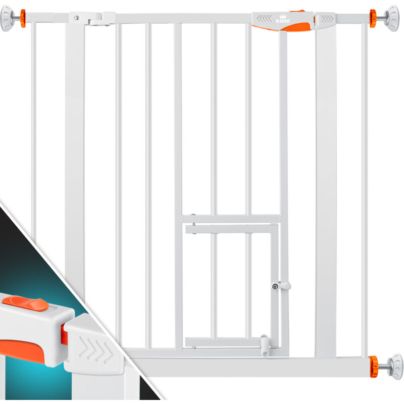 KIDIZ® Barrière de sécurité Barrière d'escalier Barrière pour enfants avec portillon pour chiens et chats animal domestique sans percer extensible