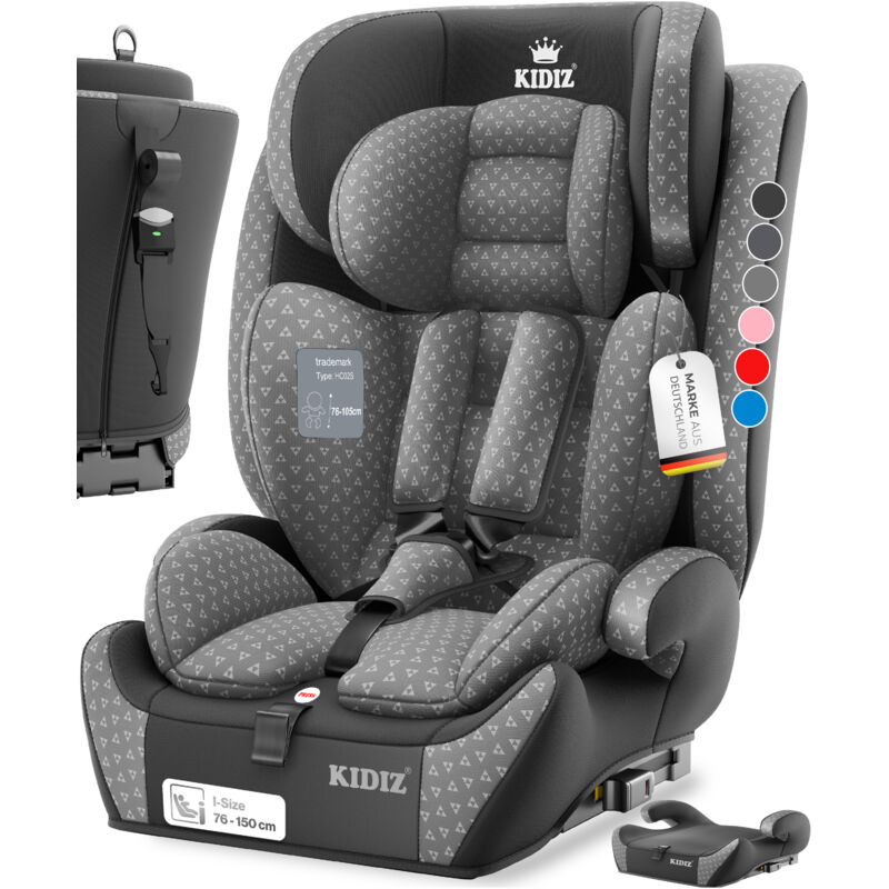 Siège auto Triangle Premium Siège auto pour enfants Siège auto coque 9 kg - 36 kg 1-12 ans Groupe 1/2/3 universel homologué selon ece R129/03 avec