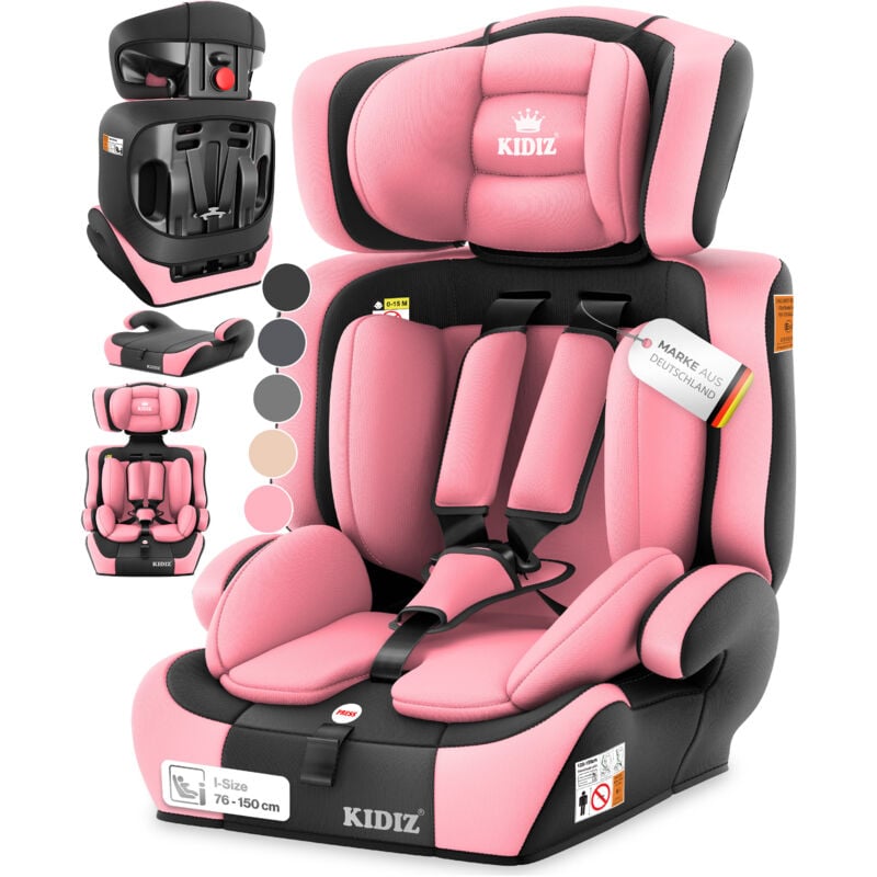 Siège auto Siège auto pour enfants groupe 1+2+3 9-36 kg Ceinture de sécurité 5 points Siège auto Siège enfant Appuie-tête réglable Évolutif - Kidiz