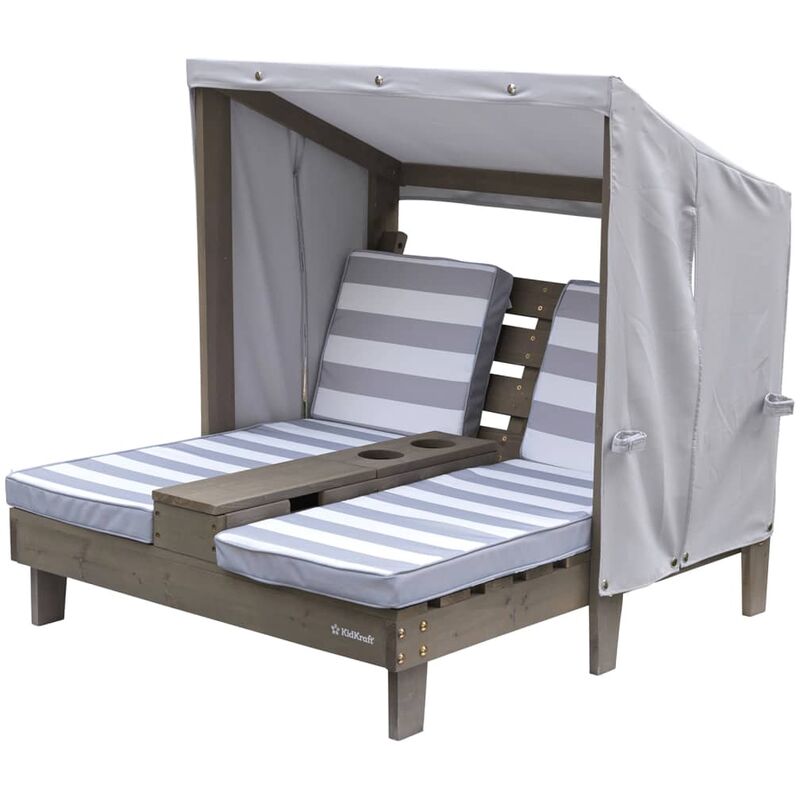

Tumbona doble para niños con portavasos gris - Gris - Kidkraft