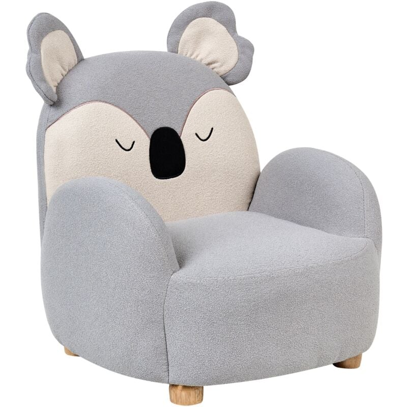Kids Armchair Koala HERVIK Fabric Grey