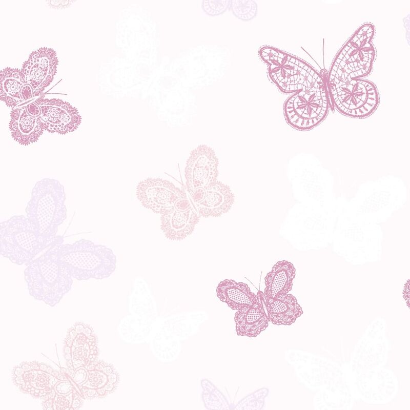

Kids at Home Papel de pared Butterfly rosa 100114 - Rosa