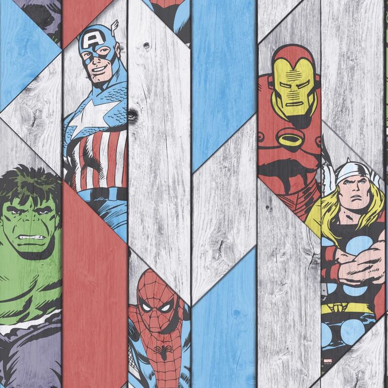 

Papel de pared Marvel Wood gris 102435 - Gris - Kids At Home