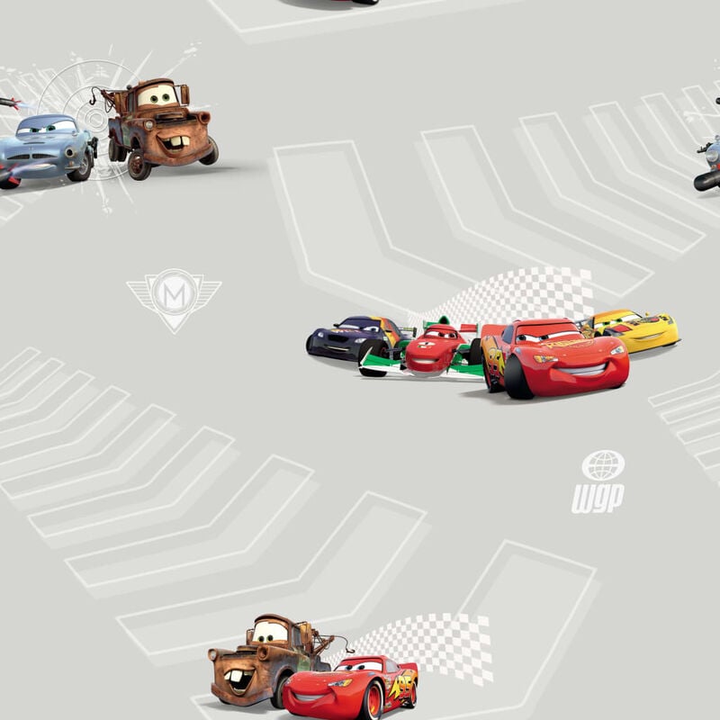

Kids at Home Papel pintado Cars 2 gris, marrón y rojo - Multicolor
