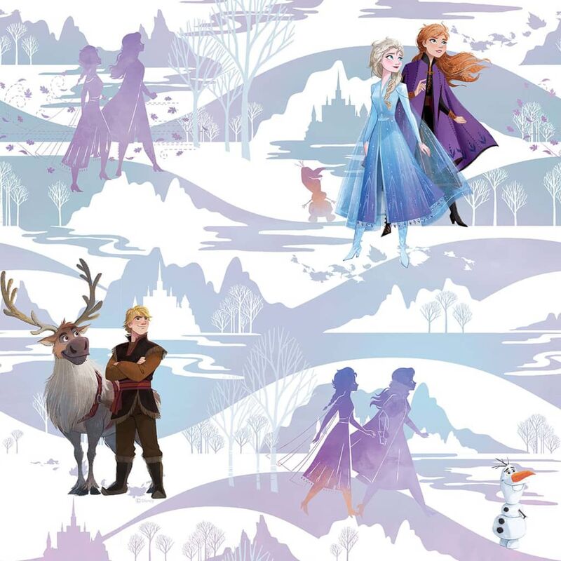 

Papel pintado Frozen Scene morado - Púrpura - Kids At Home