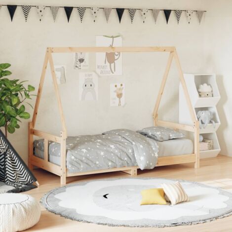 Kids Bed Frame 80x160 cm Solid Wood Pine vidaXL