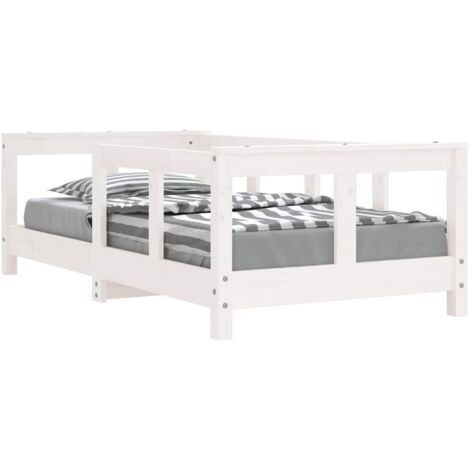 Kids Bed Frame White 70x140 cm Solid Wood Pine vidaXL