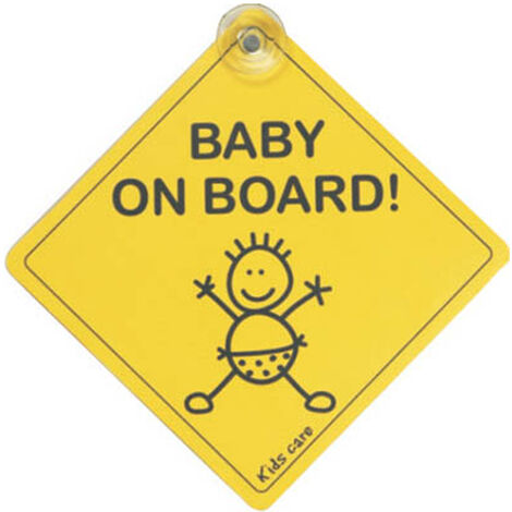 Kids Care 'Baby on board'-Saugnapf-Sticker, Doppelpack