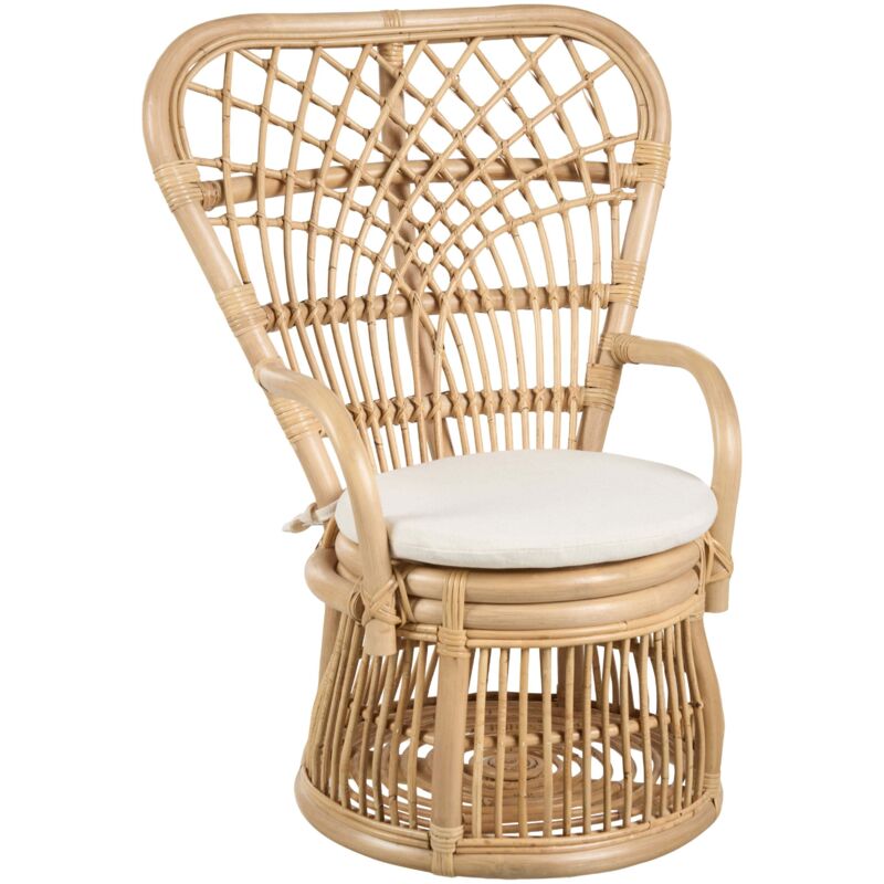 Beliani - Kids Chair Boho Patio Indoor Rattan Seat Natural Temeni