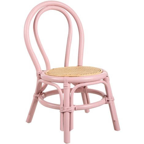 Kids Chair KALIVIA Rattan Pink