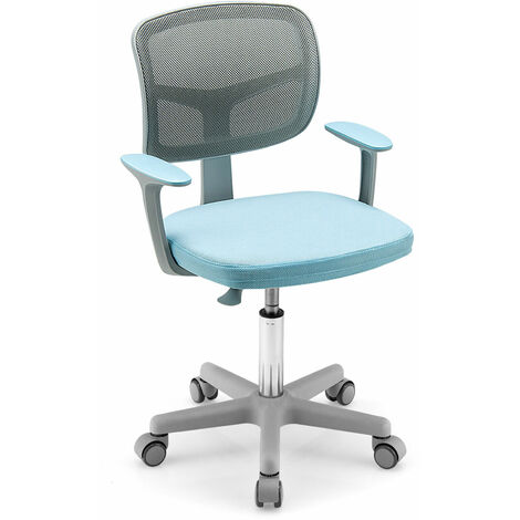 Kids Computer Desk Chair Low-Back Task Study Chairs Children Office Task Chair Blue