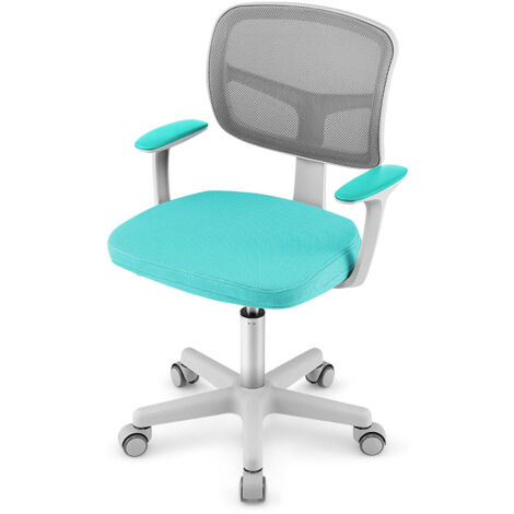 Kids Computer Desk Chair Low-Back Task Study Chairs Children Office Task Chair Turquoise