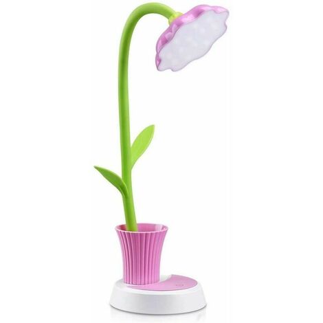 Kids Desk Lamp Dimmable Bedside Lamp with Touch Sensor User co.ukiendly Reading Light with Pen Holder USB Rechargeable Table Lamp for Kids Girls (Pink)