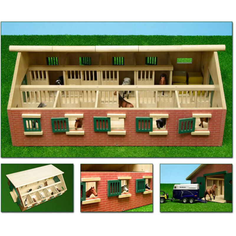 Ecurie 9 boxes en bois - 620 x 425 x 220 mm