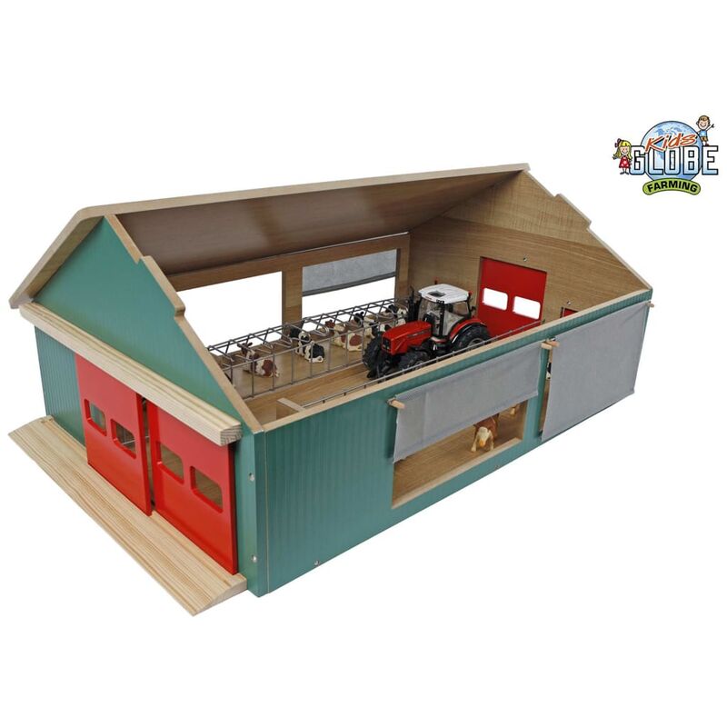 

Establo con 4 mallas paravientos natural 1:32 - Kids Globe