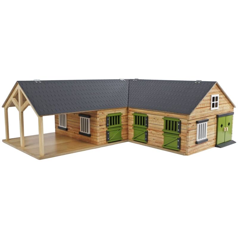 

Establo para caballos gris 1:24 - Kids Globe