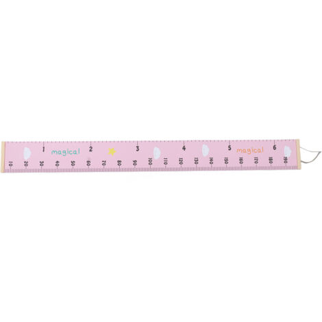 Kids Growth Chart Accurate Baby Height Growth Chart Ruler Removable Canvas Wall Hanging Measurement Chart for Home Pink Cloud
