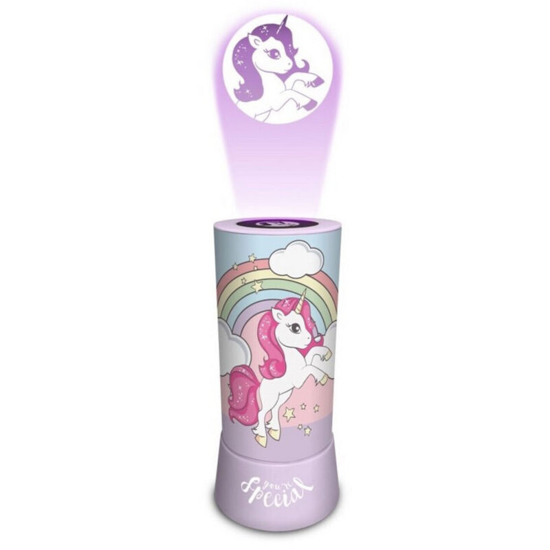 Veilleuse projecteur - Licorne - Rose - 19 cm