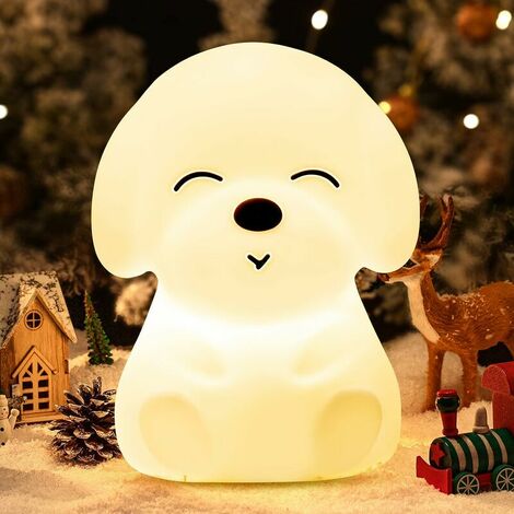 Kids Night Light, Baby Dog Night Light With Timer, Rechargeable Kids Night Light, Portable Boy Night Light, Silicone Baby Night Light, Led Kids Night Light, Baby Boy Girl Gift