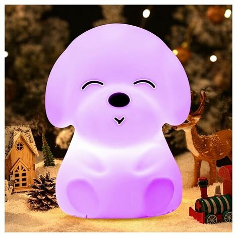 Kids Night Light Dog Night Light, 7 Colors Night Light Baby Night Light, LED Timer Night Light Kids, Portable Baby Night Light,Kawaii Deco Bedroom Night Light Baby Christmas Gifts