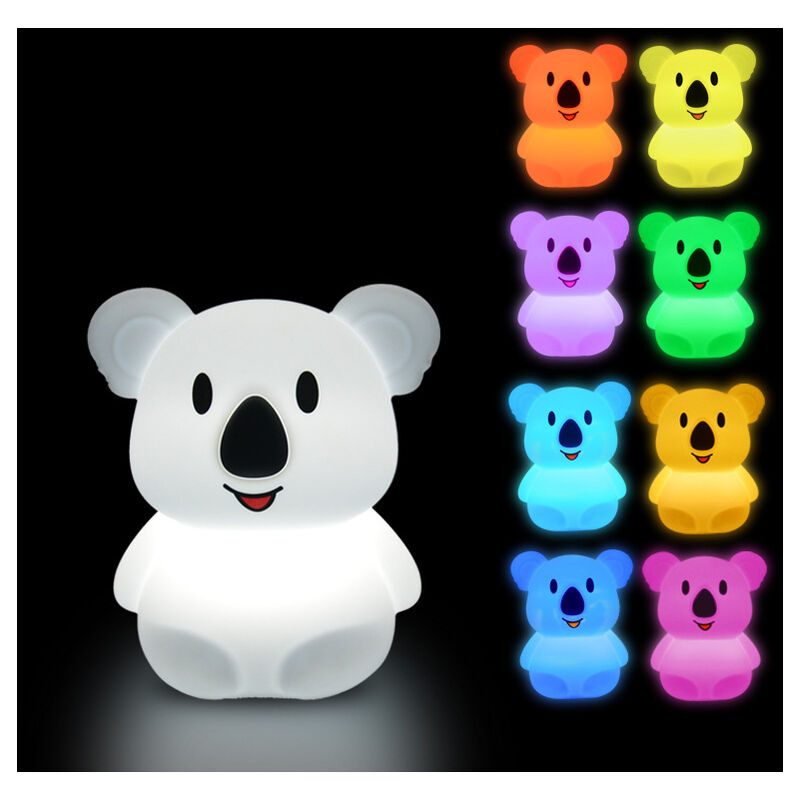 Tumalagia - Kids Night Light Touch Light led Night Lamp 9 Colors usb Rechargeable Sensitive Lamp Silicone Lamp Bedside Lamp Bright Atmosphere Indoor