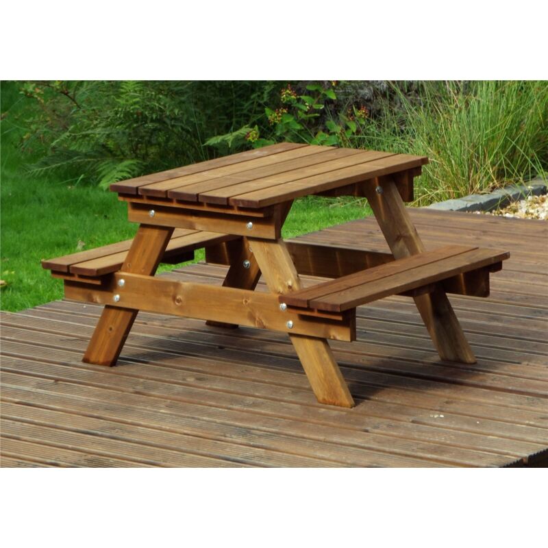 Charles Taylor Little Fellas Wooden Garden Picnic Table Bench Seat Kids