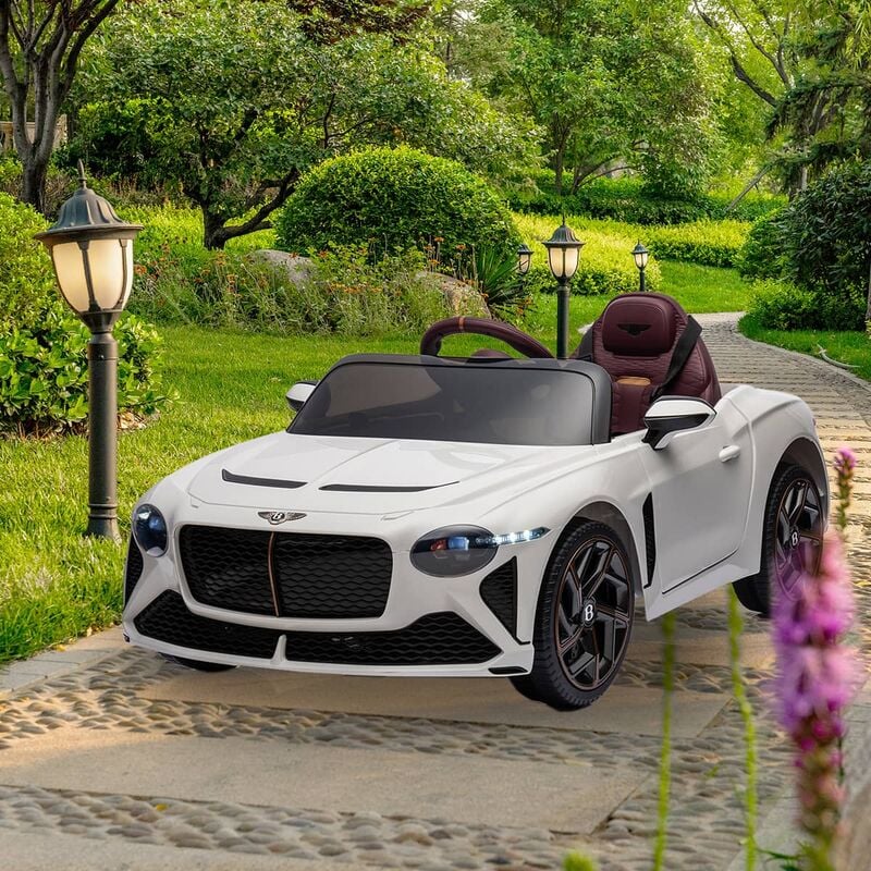 Green Bay - Kids Ride on Car Bentley Bacalar 12V Battery Powered Electric Toy Remote Control White