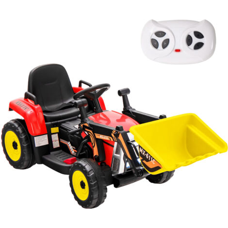 Kids Ride on Excavator Electric 12V Battery Powered Loader Digger Car-Red