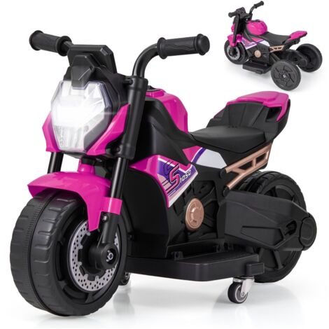 Kids Ride-on Motorcycle Toddlers 6V Electric Toy Bike w/Training Wheels