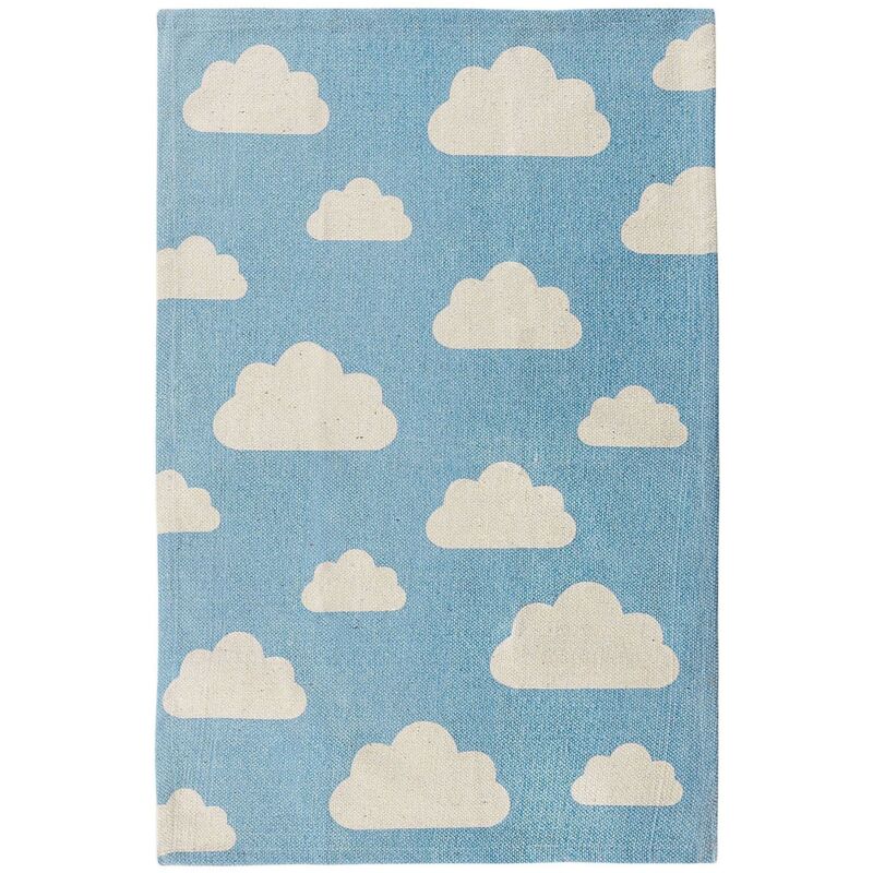 Beliani - Kids Room Rug Small Cloud Print 60 X 90 Cm Playroom Blue Gwalijar