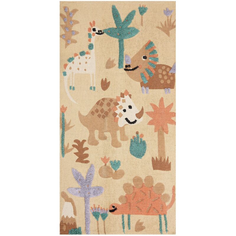 Beliani Kids Rug Stabat Multicolour 80 X 150 Cm Cotton