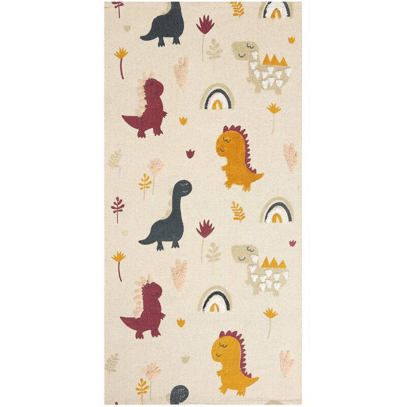 Beliani Kids Rug Tiop Multicolour 80 X 150 Cm Cotton