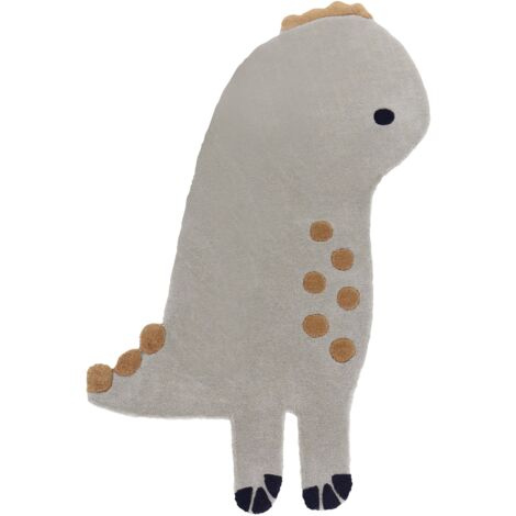Kids Rug DINO Grey 100 x 160 cm Wool