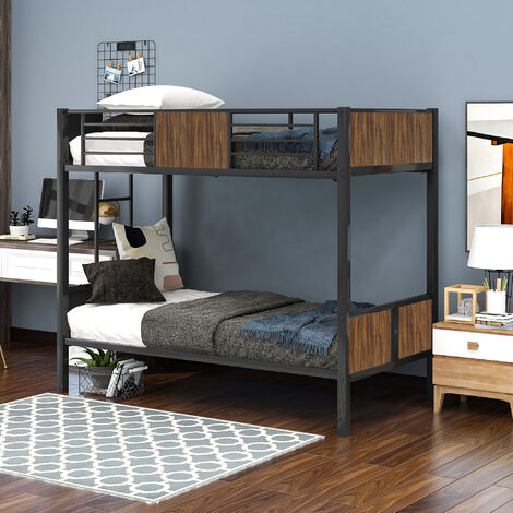 Palmdale Metal Triple Sleeper Bunk Bed, Metal And Wood Futon Bunk Bed
