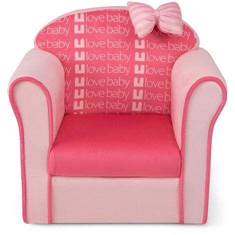 Kids Sofa Children Armrest Upholstered Chair Cute Pattern Armchair Solid Frame