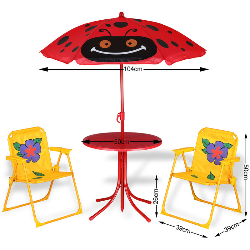 Kids Table And Chairs Set Outdoor Patio Umbrella Set Indoor Outdoor Furniture 103226