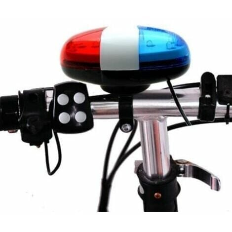 TUSERXLN Kids Tech Bike LED Light - Police Sound Light , 6 LED Light 4 Sounds Trumpet, Warning Safety Light