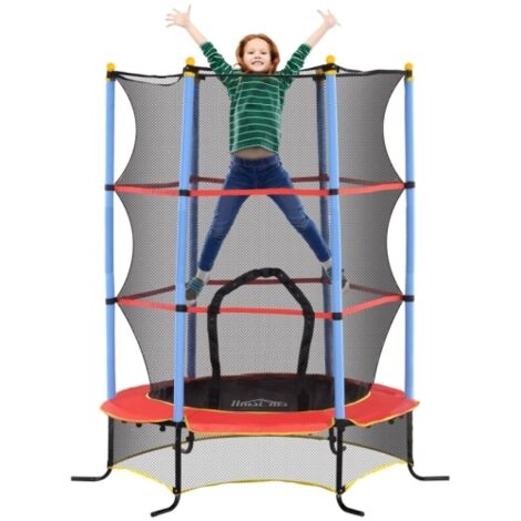 Kids Trampoline, with Safety Net,for Indoor Outdoor Use， for Ages 3-10 Years