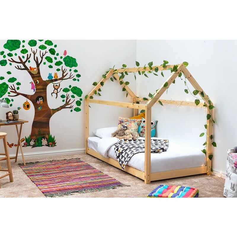 Kids Treehouse Pine House Bed Single 3ft - Pine