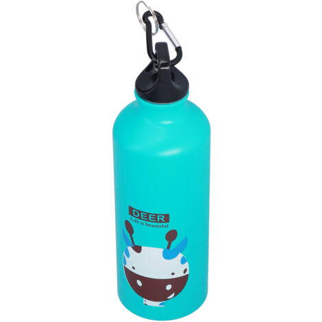 Kids Water Bottle Cute Cartoon 500ml Aluminum Insulated Water Bottle Sport Water JugGreen Deer