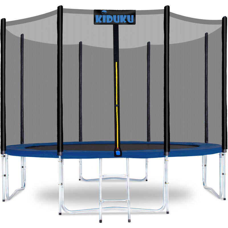 

Kiduku - ® Cama Elástica de Jardín Ø 427 cm | Set Completo con Red de Seguridad, Escalera, Cobertura, Anclajes y Accesorios | Trampolín Exterior