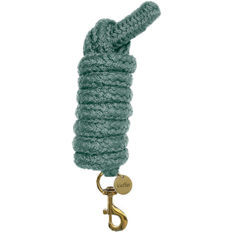 Kieffer Führstrick für Pferde, Satin Shine, 2 m - Drehkarabiner, Mint