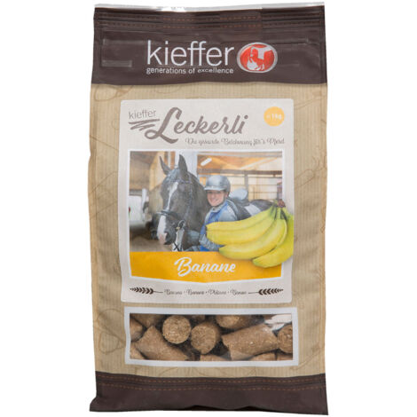 Kieffer Leckerli Banane - natürlicher Leckerbissen für Pferde - 1 kg