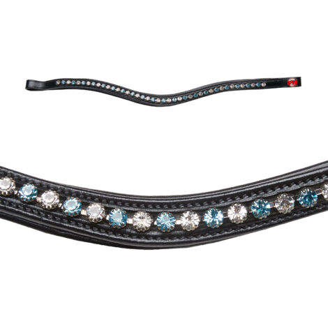 Kieffer Stirnriemen für Trense - Crystal Topaz - Vollblut