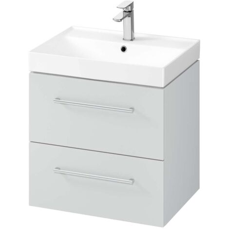 kielle Arkas I - Armario con lavabo, 60x57x44 cm, 2 cajones, gris 50011S62