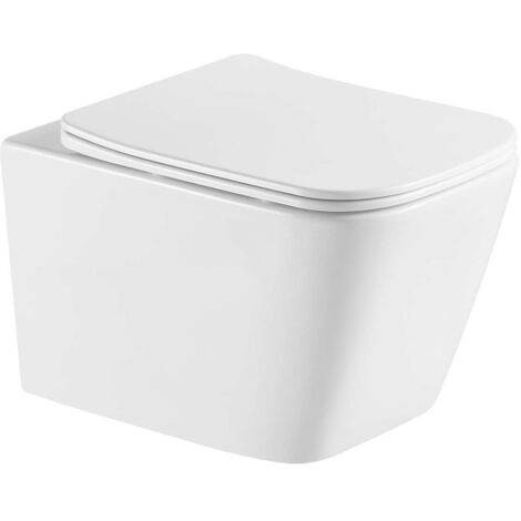 kielle Arkas I - Inodoro suspendido con asiento Softclose, Vortex Rimless +, blanco 30111010-SET1